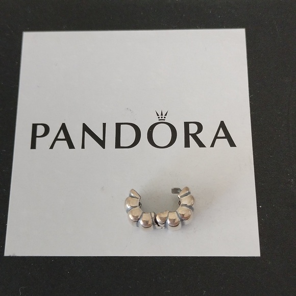 Pandora Sterling Silver Ribbed Clip Charm 790163 - Picture 4 of 5